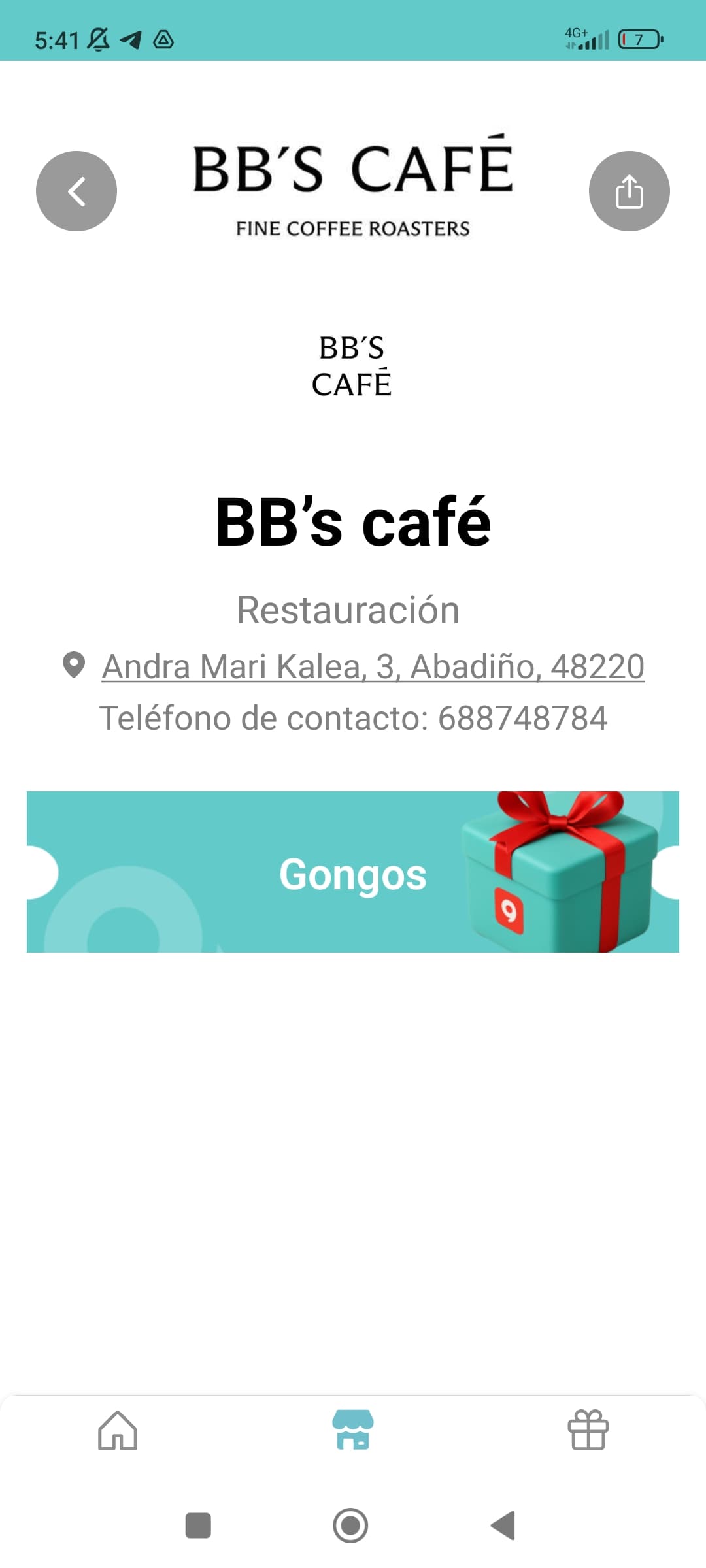 Bbscafe, comercio de Abadiño